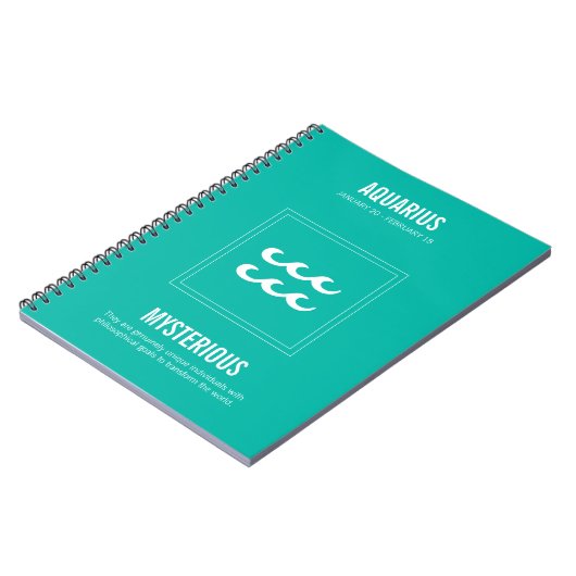 Carnet Astrologie Aquarius (Côté gauche)