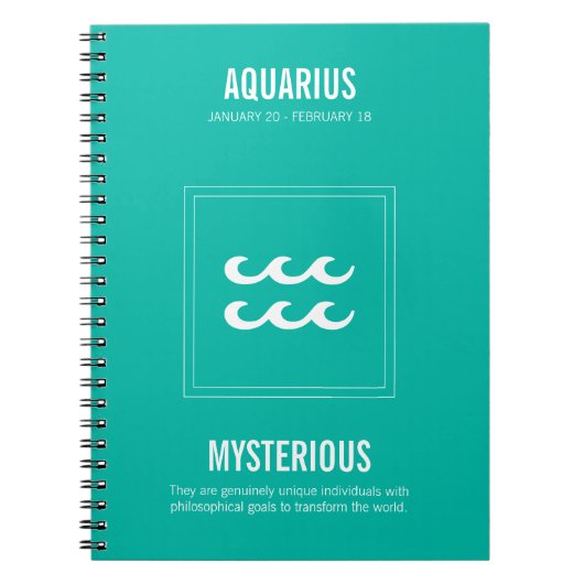 Carnet Astrologie Aquarius (Devant)