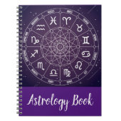 Carnet Astrologie de roue de zodiaque tendance moderne (Devant)