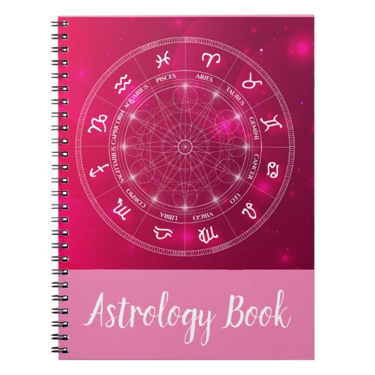 Carnet Astrologie roue du zodiaque moderne tendance (Devant)