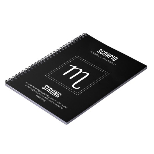 Carnet Astrologie Scorpio (Côté gauche)