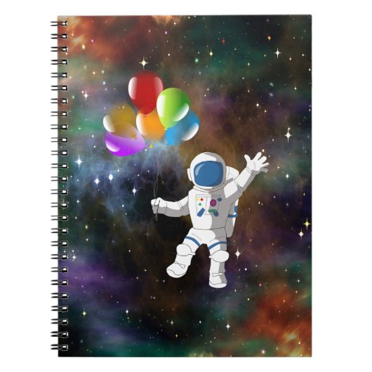 Carnet Astronaut avec ballons (Devant)
