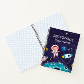Carnet  Astronaut child on the moon, monogrammed name (Intérieur)