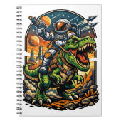 Carnet Astronaut Riding a T-Rex – Epic Space Dinosaur (Devant)