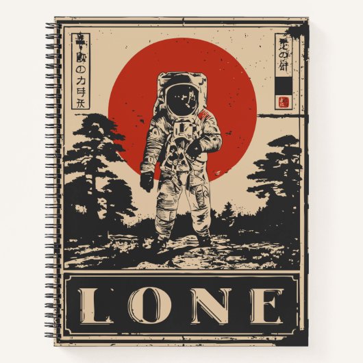 Carnet Astronaut solitaire Espace Explorer Conception de  (Devant)