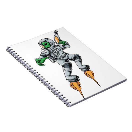 Carnet Astronaute Alien Sci-Fi Espace Ufo (Côté Droit)