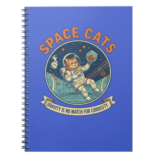 Carnet Astronaute Chat de l'Espace (Devant)
