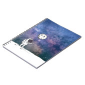 Carnet Astronaute dans l'espace avec ballon lune cosmos é (Côté gauche)