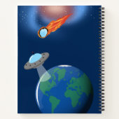 Carnet Astronaute dans l'espace Galaxie Nom personnalisé (Dos)