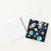 Carnet Astronaute dans l'espace Planètes et fusées Motif (Intérieur)