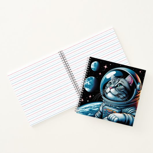 Carnet astronaute de chat ! (Intérieur)