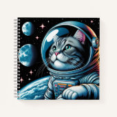 Carnet astronaute de chat ! (Devant)