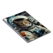 Carnet Astronaute de chat gris dans l'espace (Côté Droit)