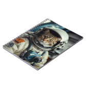 Carnet Astronaute de chat gris dans l'espace (Côté gauche)