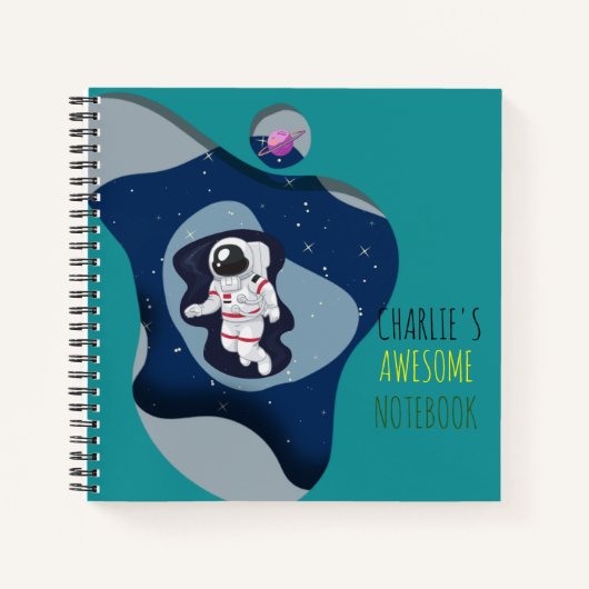 Carnet Astronaute enfant personnalisé (Devant)