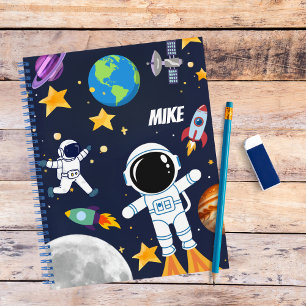 Carnet Astronaute et planètes de l'espace amusant, enfant