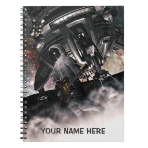 Carnet Astronaute jouant de la guitare. Personnalisé