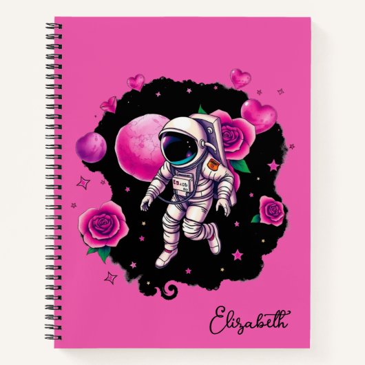 Carnet Astronaute Valentine Rose (Devant)