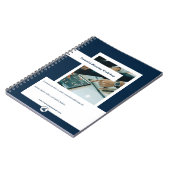 Carnet Atelier de planification financière blanc et bleu (Côté gauche)