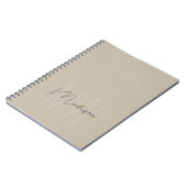 Carnet Atelier Monogramme Minimaliste Beige (Côté gauche)