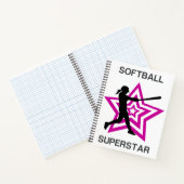 Carnet Athletic Rose Star Softball Superstar Graphic (Intérieur)