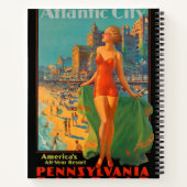 Carnet Atlantic City Beach Beauté Vintage Art (Dos)