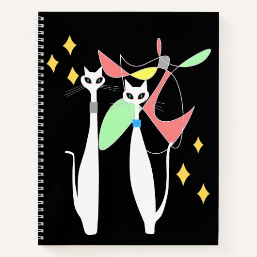 Carnet Atomique Moyen Siècle moderne Cool Chat Mobile (Devant)