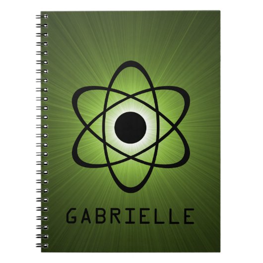 Carnet atomique Nerdy, vert (Devant)