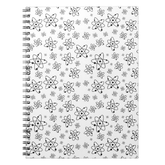 Carnet Atoms Rétro Motif d'âge atomique (Devant)