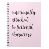 Carnet Attaché Émotionnellement À Des Caractères De Ficti (Devant)