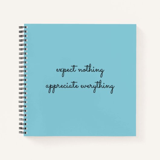 Carnet Attendez Rien, Appréciez Tout Gratitude (Devant)