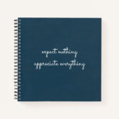 Carnet Attendez Rien, Appréciez Tout Gratitude (Devant)