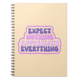 Carnet Attendez Rien, Appréciez Tout Gratitude