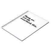 Carnet Attends. Laisse-moi ruminer là-dessus. (Côté gauche)