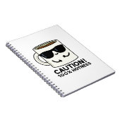 Carnet Attention 100% Chaleur Blague de Café Drôle (Côté Droit)