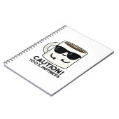 Carnet Attention 100% Chaleur Blague de Café Drôle (Côté gauche)