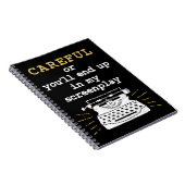 Carnet Attention Ou Vous Finirez Dans Mon Scénario (Côté Droit)