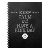 Carnet Attitude Conserver le calme des devis inspirants T (Devant)