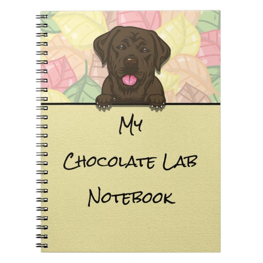 Carnet au labrador au chocolat mignon de Pékin (Devant)