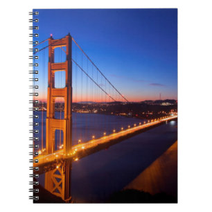 Carnet Aube au-dessus de pont de San Francisco et de