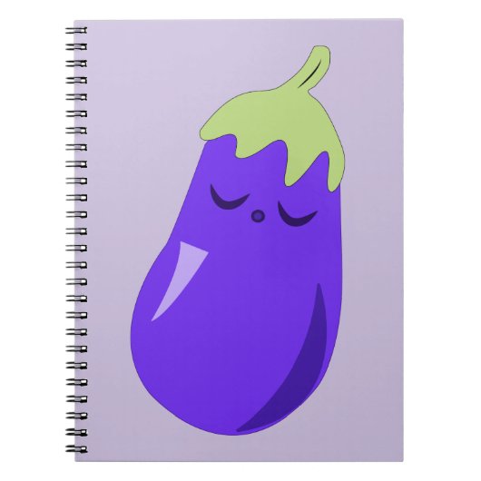 Carnet Aubergine somnolente de bébé (Devant)