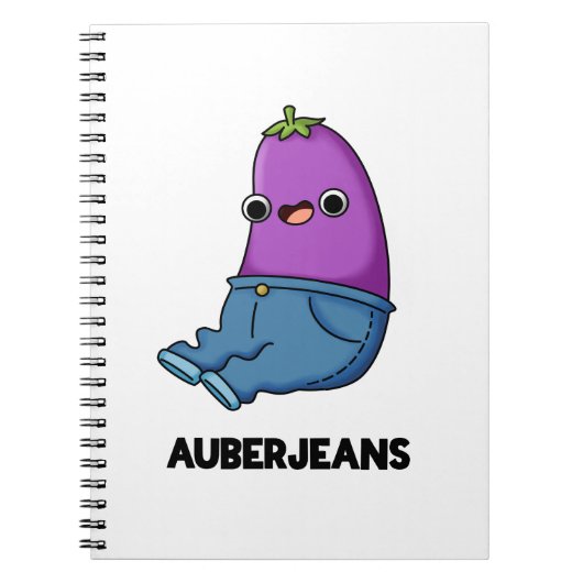 Carnet Auberjeans Drôle de Aubergine Pun  (Devant)