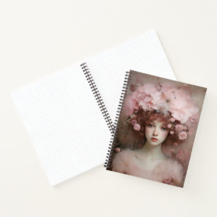Carnet Auburn Beauty - Portrait et fleurs d'une femme