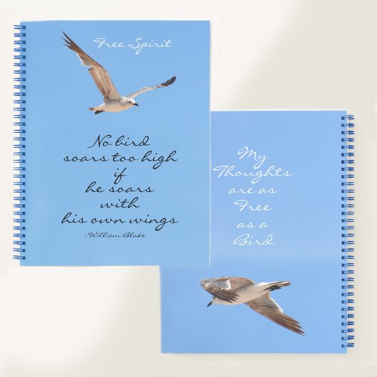 Carnet Aucun Oiseau Ne Sort Trop Haut Mouettes Bleu
