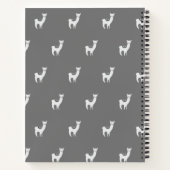 Carnet Aucun ProbLlama Personnalisé Cute Llama Grey (Dos)
