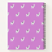 Carnet Aucun ProbLlama Personnalisé Cute Llama Purple (Dos)