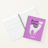 Carnet Aucun ProbLlama Personnalisé Cute Llama Purple (Intérieur)