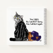 Carnet Aucun Remorque Tabby Chat Drôle (Dos)
