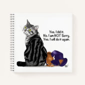 Carnet Aucun Remorque Tabby Chat Drôle (Devant)