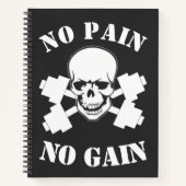 CARNET AUCUNE DOULEUR AUCUN GAIN GYM JOURNALS PROGRESS SU (Devant)